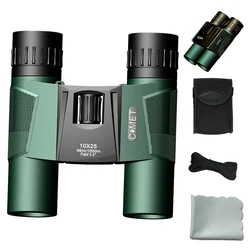 Binocular 10x25 compacto plegable observación de aves adulto