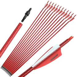 Flechas de carbono para arquería con punta de flecha