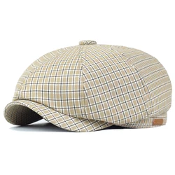 Gorra táctica a cuadros octogonal transpirable vintage