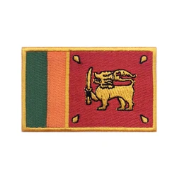 Parche banderín Sri Lanka – Velcro táctico bordado
