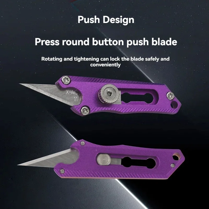 Mini cuchillo llavero aluminio, abridor botellas portátil - imagen 3