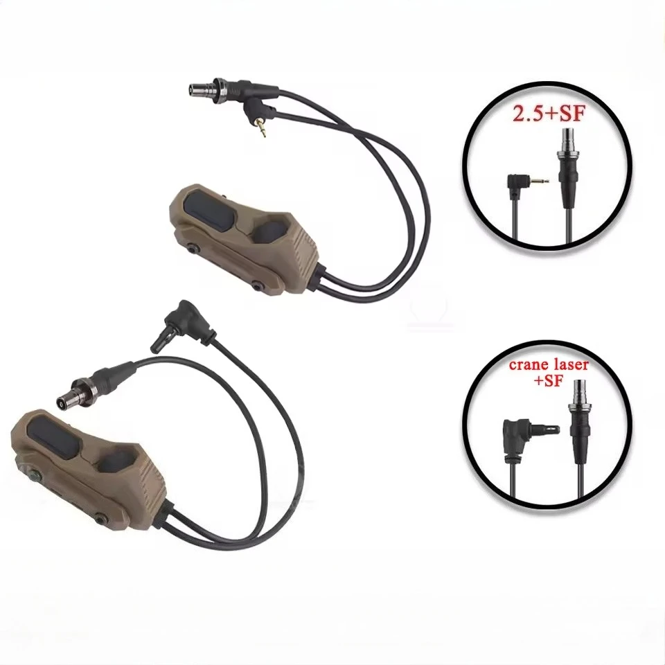 Linterna táctica PEQ con láser, botón SF y mando remoto Crane - imagen 2