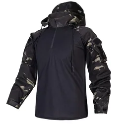 Camiseta Táctica con Capucha Multicam – US Army CP Camo Resistente