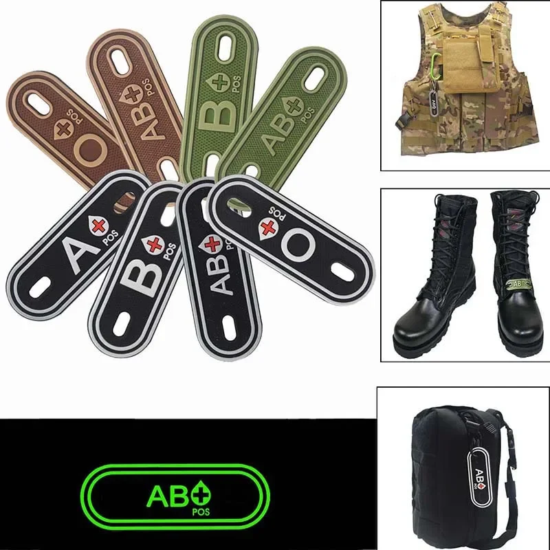 Parche táctico PVC sangre positiva con hebilla para ropa y mochila - imagen 5