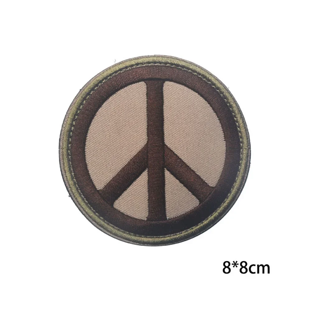 Parche moral bordado símbolo paz – Táctico velcro para mochila - imagen 5