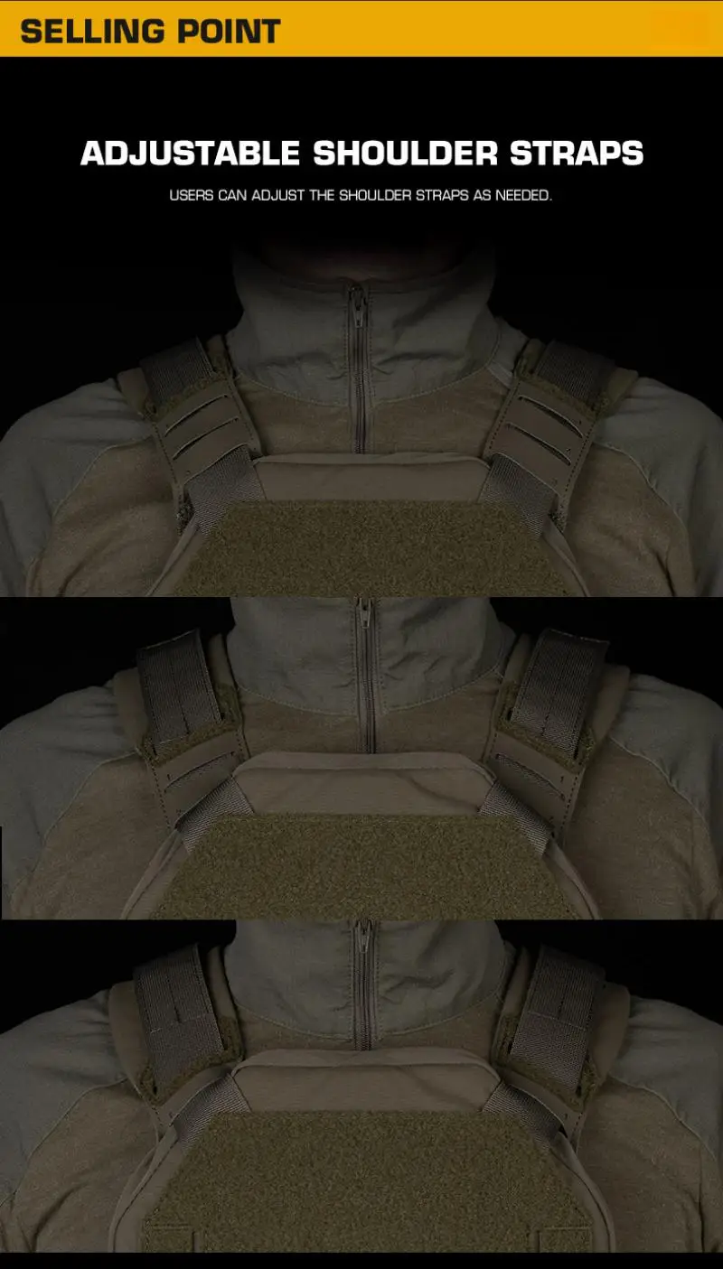 Detalle del sistema de ajuste y correas del chaleco POSEIDON KZ