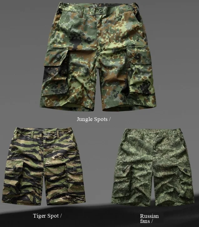Pantalones cortos tácticos camuflaje verde ruso verano hombre - imagen 2