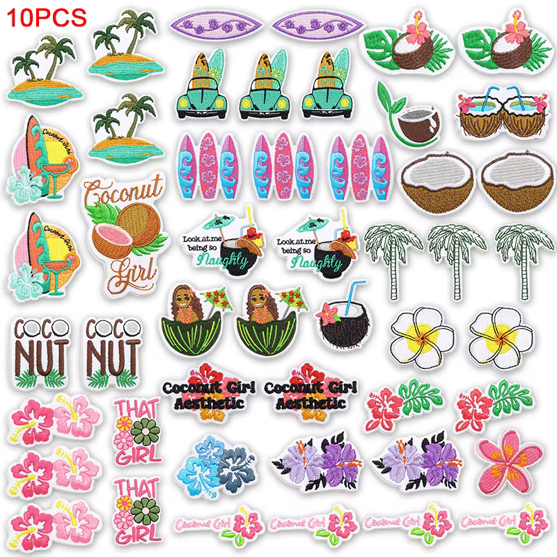 Parches tropicales para personalizar ropa