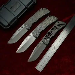 LEMIFSHE Mac2 Navaja plegable EDC de titanio y acero MagnaCut