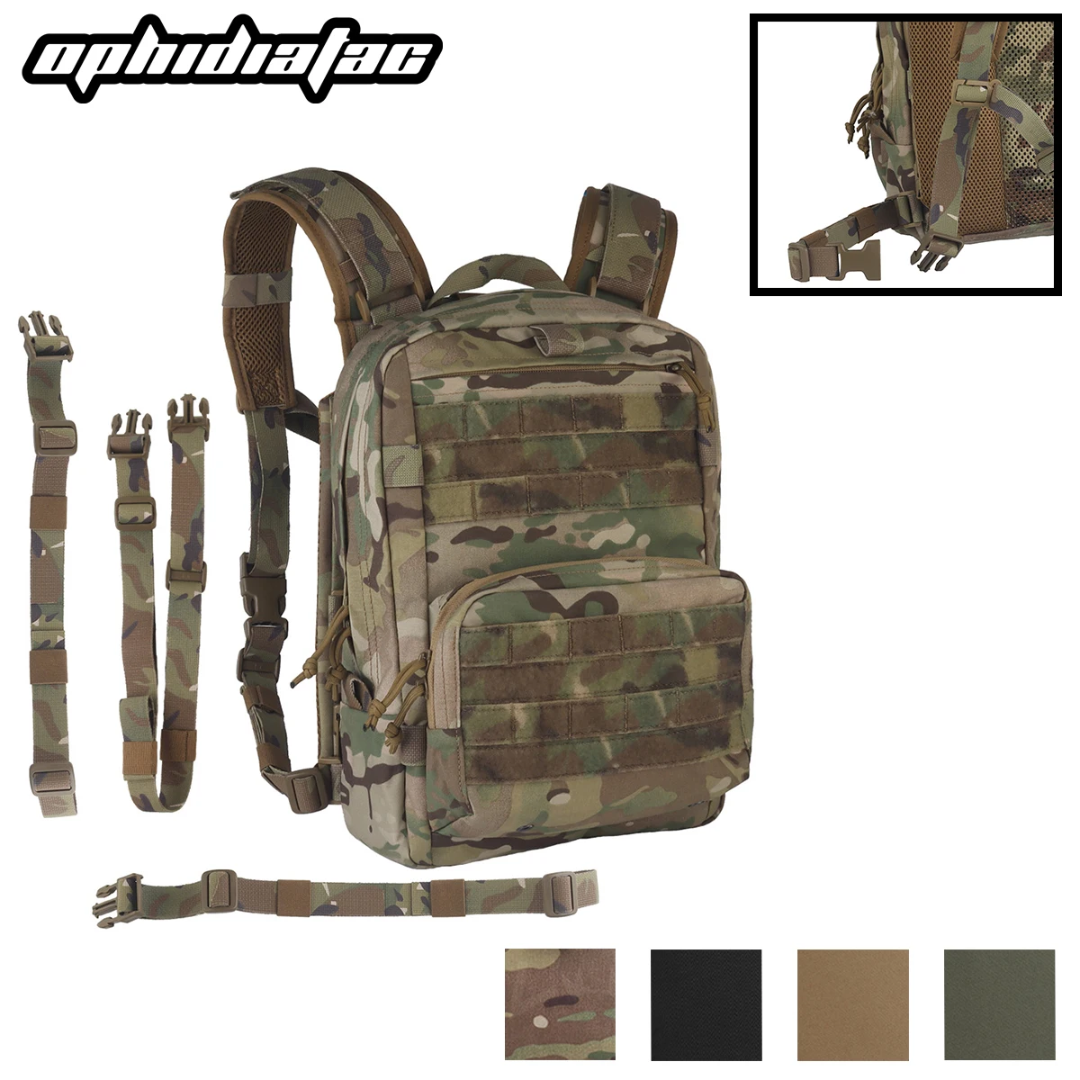 OPHIDIAN Chaleco táctico modular para Airsoft y combate, MOLLE - imagen 3