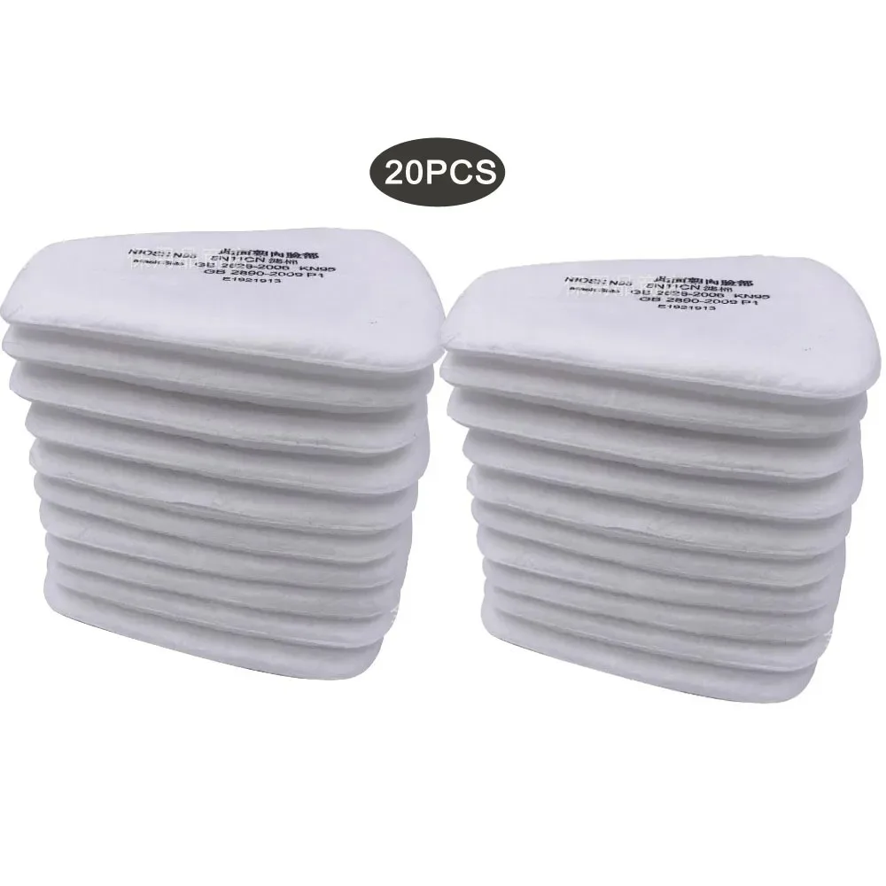 Filtros antipolvo de algodón para máscaras y respiradores protectores