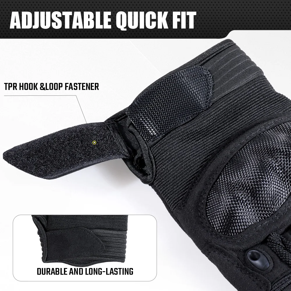Guantes tácticos hombre con pantalla táctil y palma antideslizante exterior - imagen 4