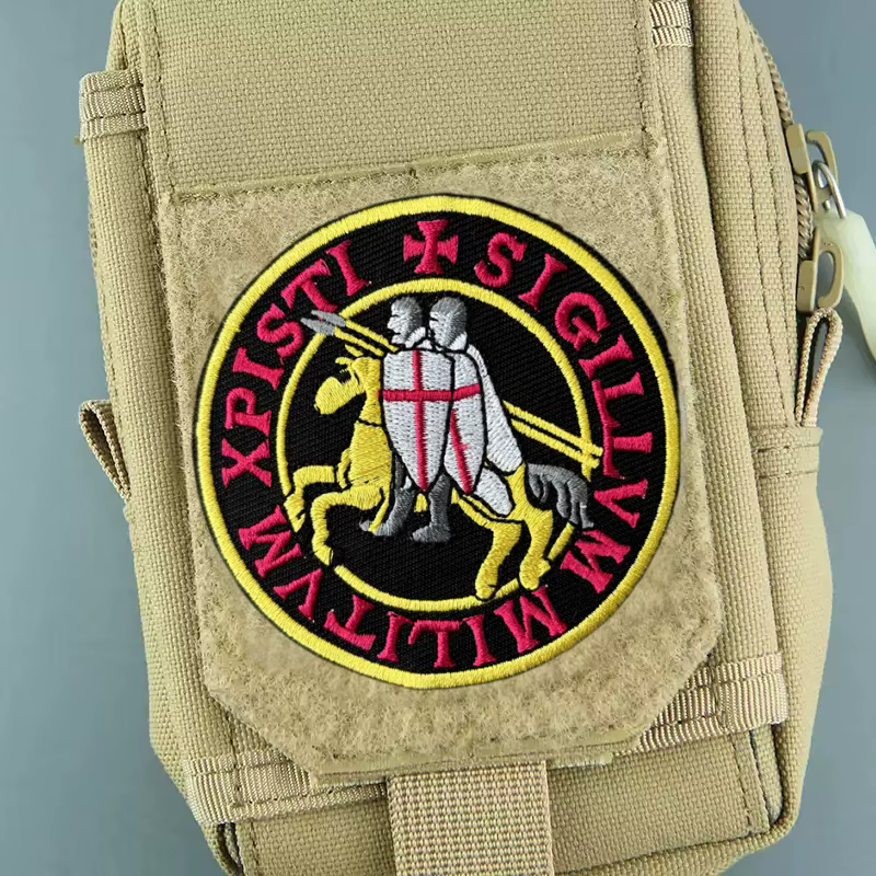Parche táctico bordado templarios – insignia militar para ropa