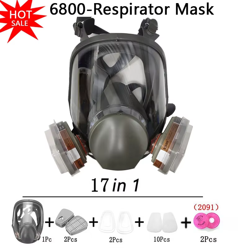Máscara gas cara completa antivaho – Respirador pintura industrial