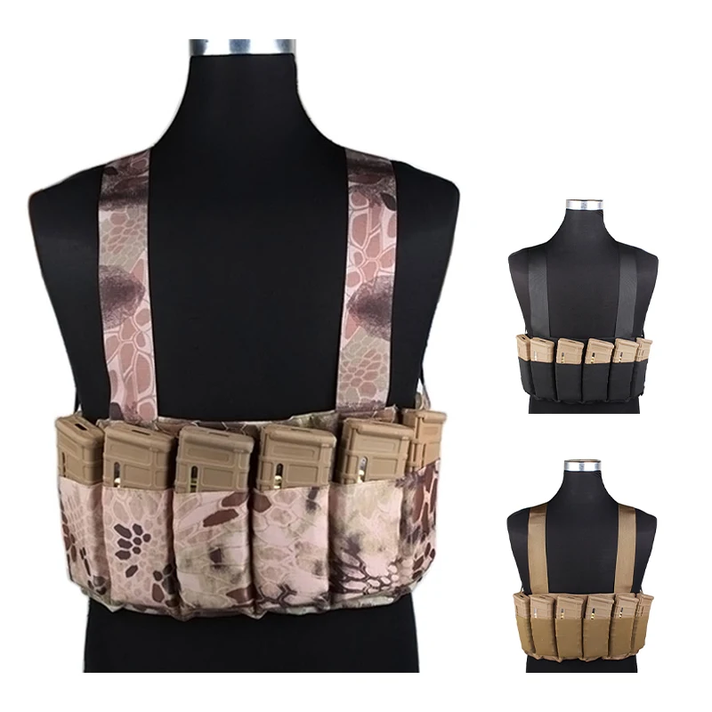 Chaleco táctico Emersongear Speed SCAR-H con 6 portacargadores