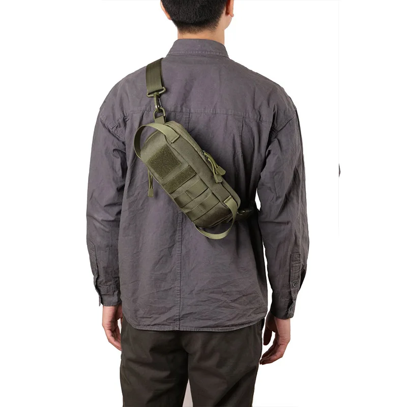 Bolso táctico MOLLE pecho EDC bandolera riñonera para senderismo - imagen 2