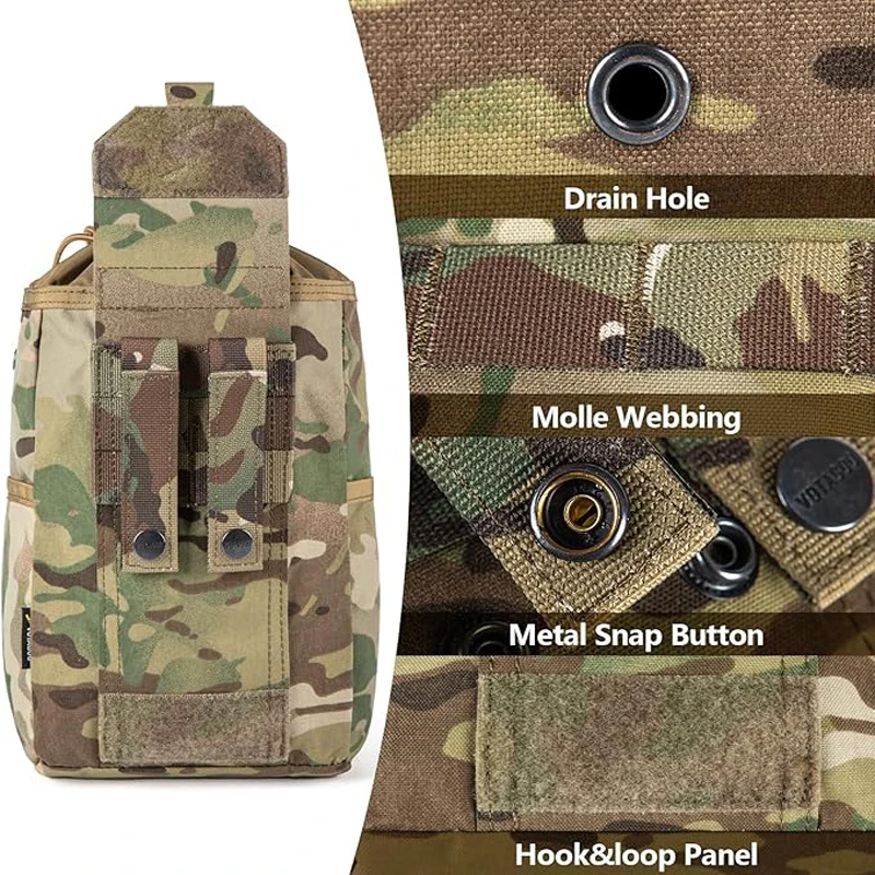 VOTAGOO riñonera táctica MOLLE plegable con cordón para revistas - imagen 2