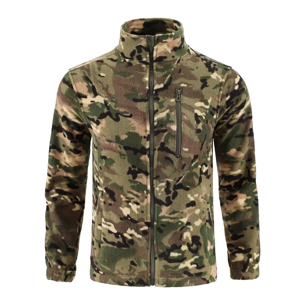 Chaqueta táctica softshell militar con capucha camuflaje invierno - imagen 4