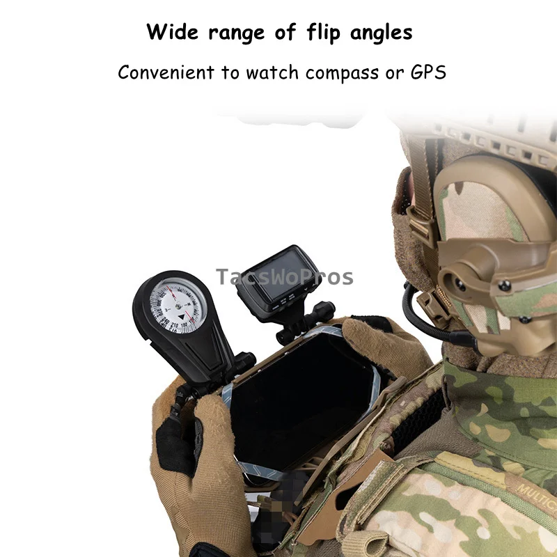 Panel MOLLE táctico plegable para teléfono con brújula y GPS - imagen 5