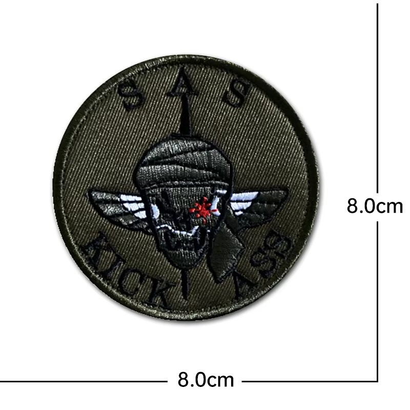 Parche calavera táctico MOLLE – Velcro adhesivo - imagen 5