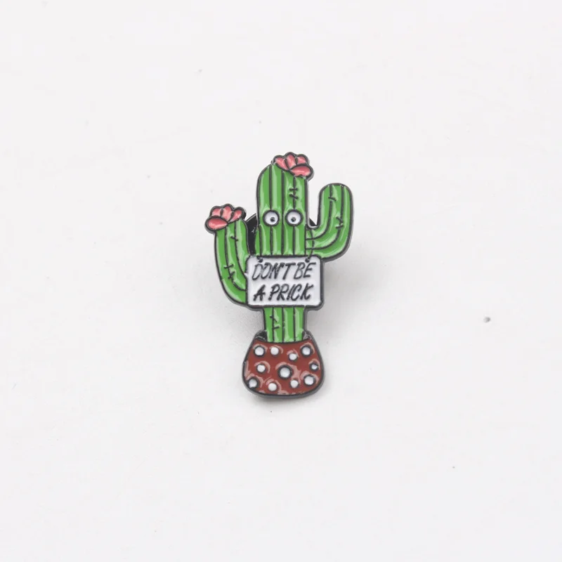 Pin esmaltado cactus vintage – Broche divertido para amantes plantas - imagen 2