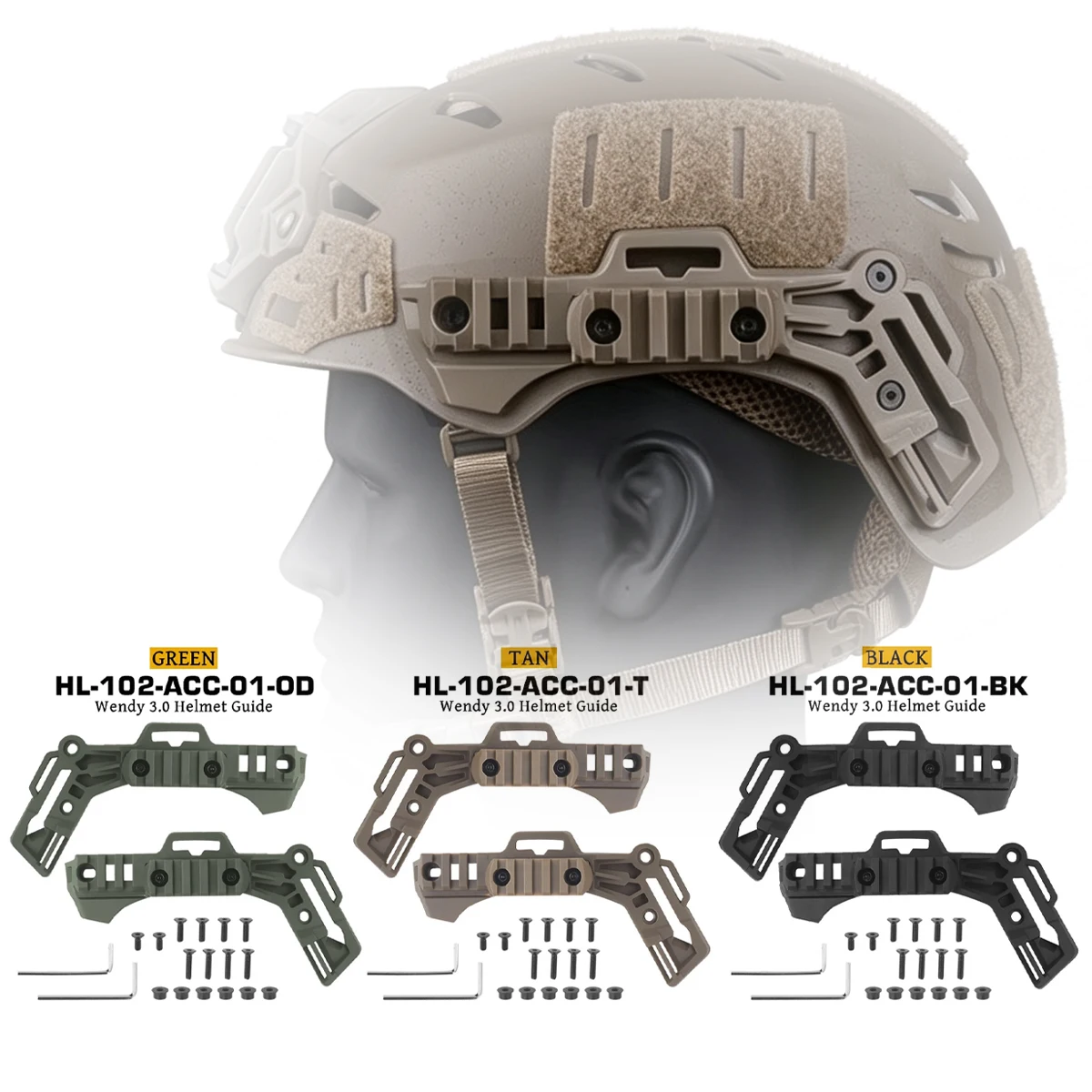 Riel lateral de montaje para casco FAST Wendy 3.0 - Compatible Team M-LK - imagen 5