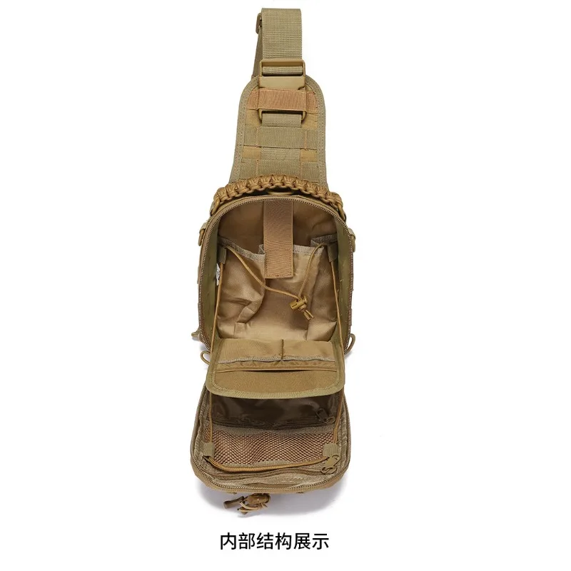 Bolso táctico de pecho MOLLE, corte láser impermeable, cruzado - imagen 5
