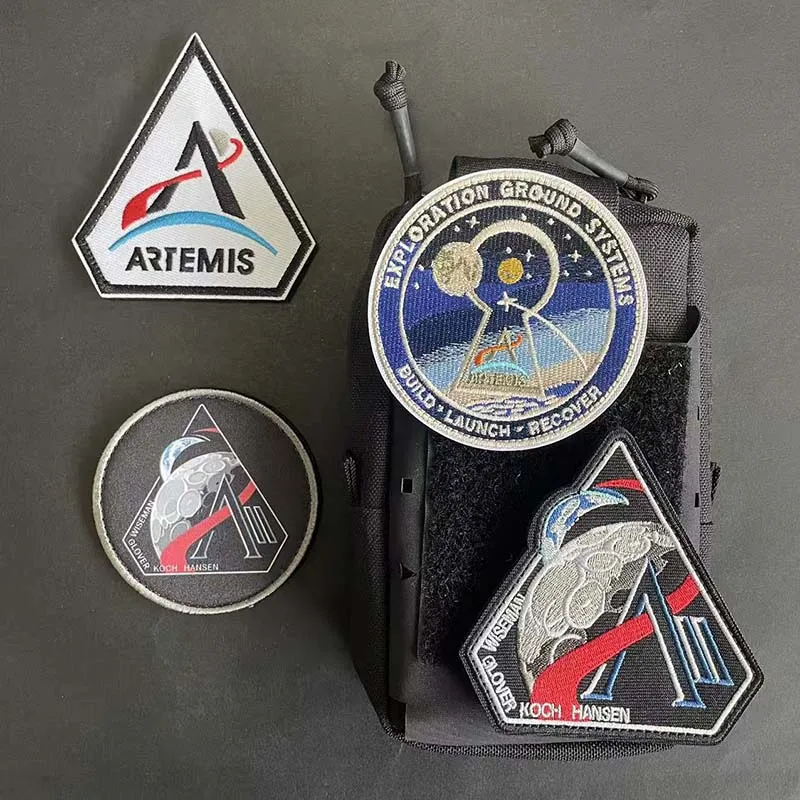 Parche táctico bordado Artemis – emblema misión lunar - imagen 5