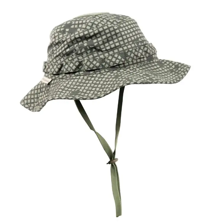 Sombrero táctico de sol con borde redondo camuflaje negro gris arena - imagen 5