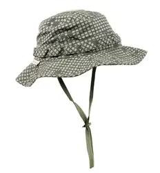 Sombrero táctico ala redonda camuflaje gris negro arena aire libre