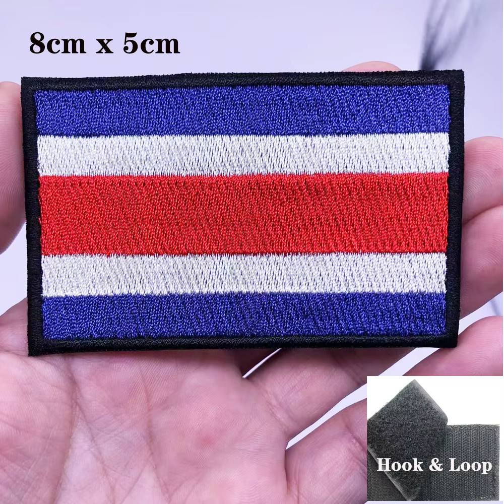 Parche bordado Costa Rica – Brazalete táctico velcro planchar - imagen 4