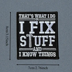 Parche táctico bordado I Fix Stuff con velcro