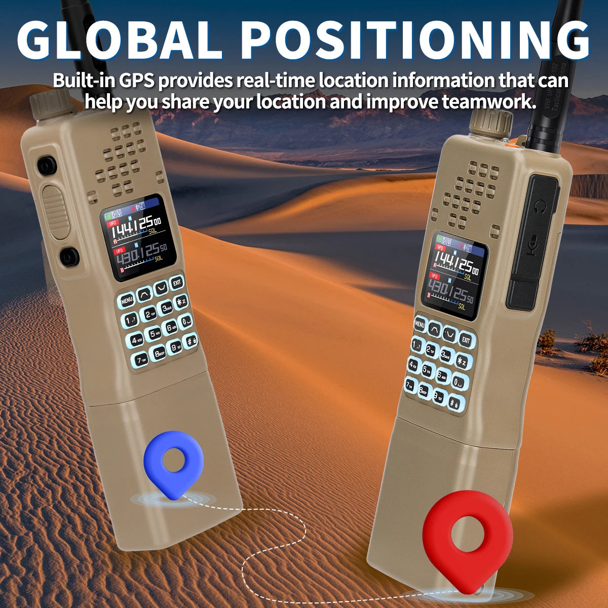 BAOFENG AR-152 Pro walkie radioaficionado GPS Bluetooth VHF/UHF - imagen 2