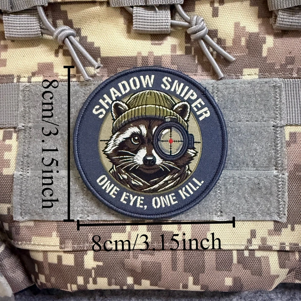 Parche táctico Raccoon Morale para mochila gancho y bucle - imagen 5