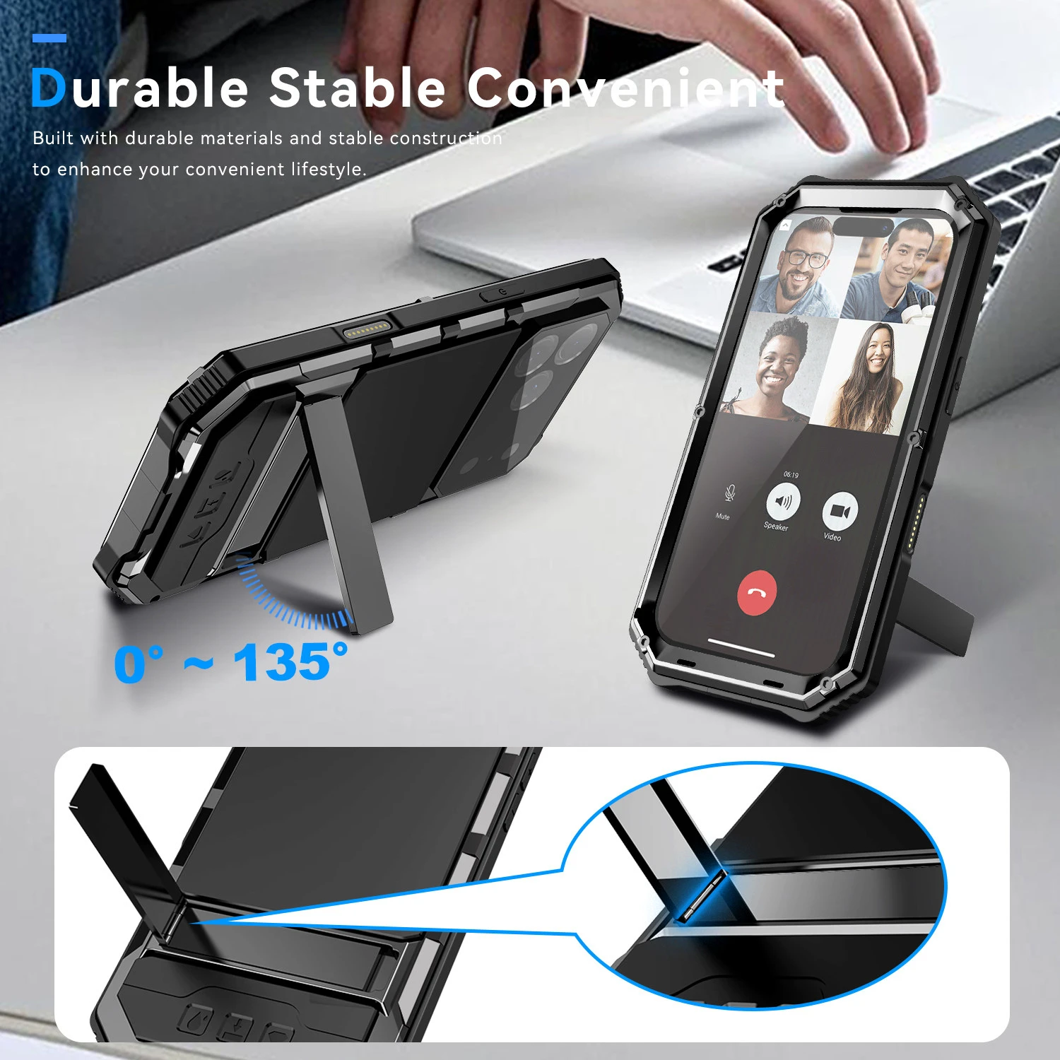 Funda táctica antigolpes para iPhone 17 Pro Max con botón cámara - imagen 4