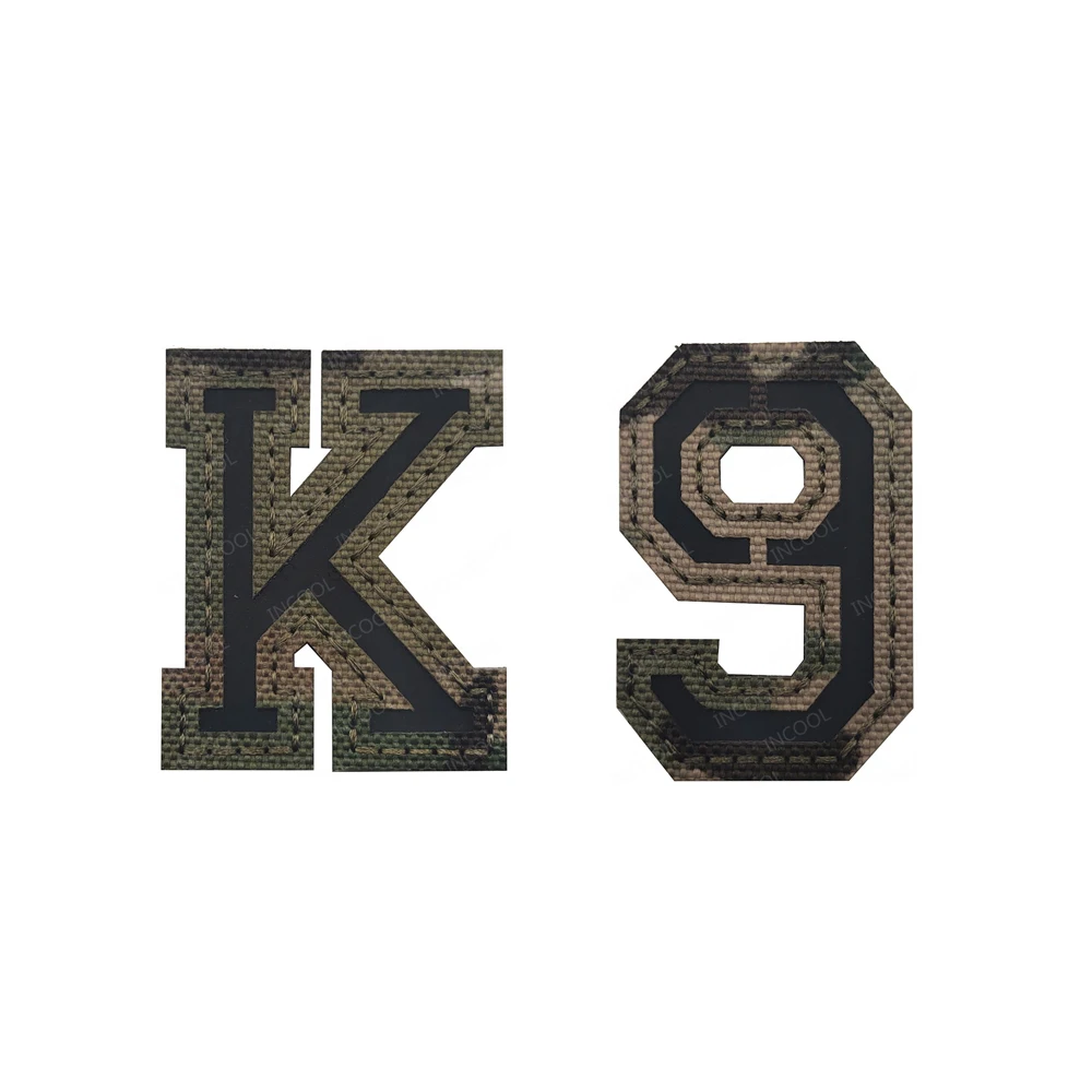 Parche K9 táctico IR reflectante – PVC azul militar