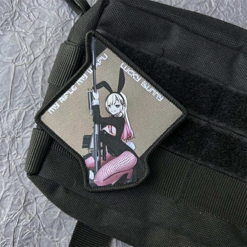 Parche táctico de anime - insignia Velcro con gancho y bucle