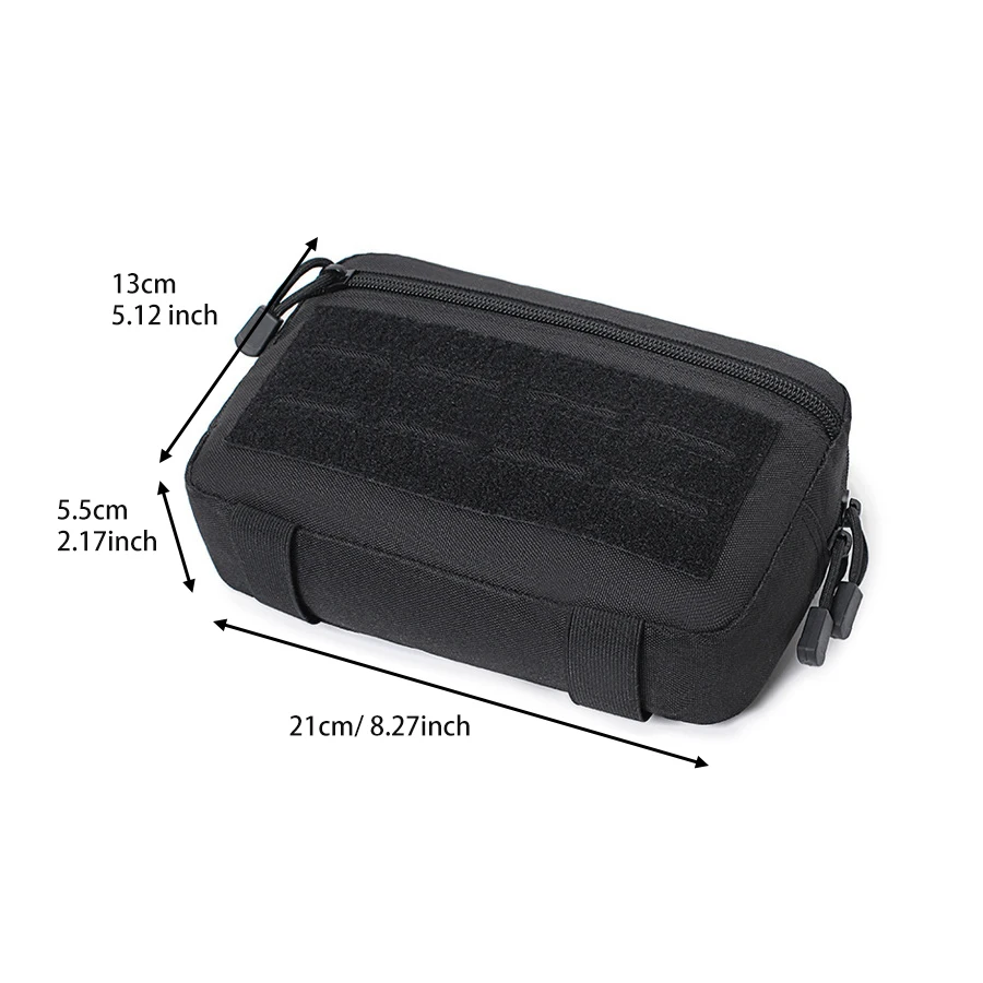 Bolsa táctica MOLLE doble cremallera capa reforzada para herramientas - imagen 3