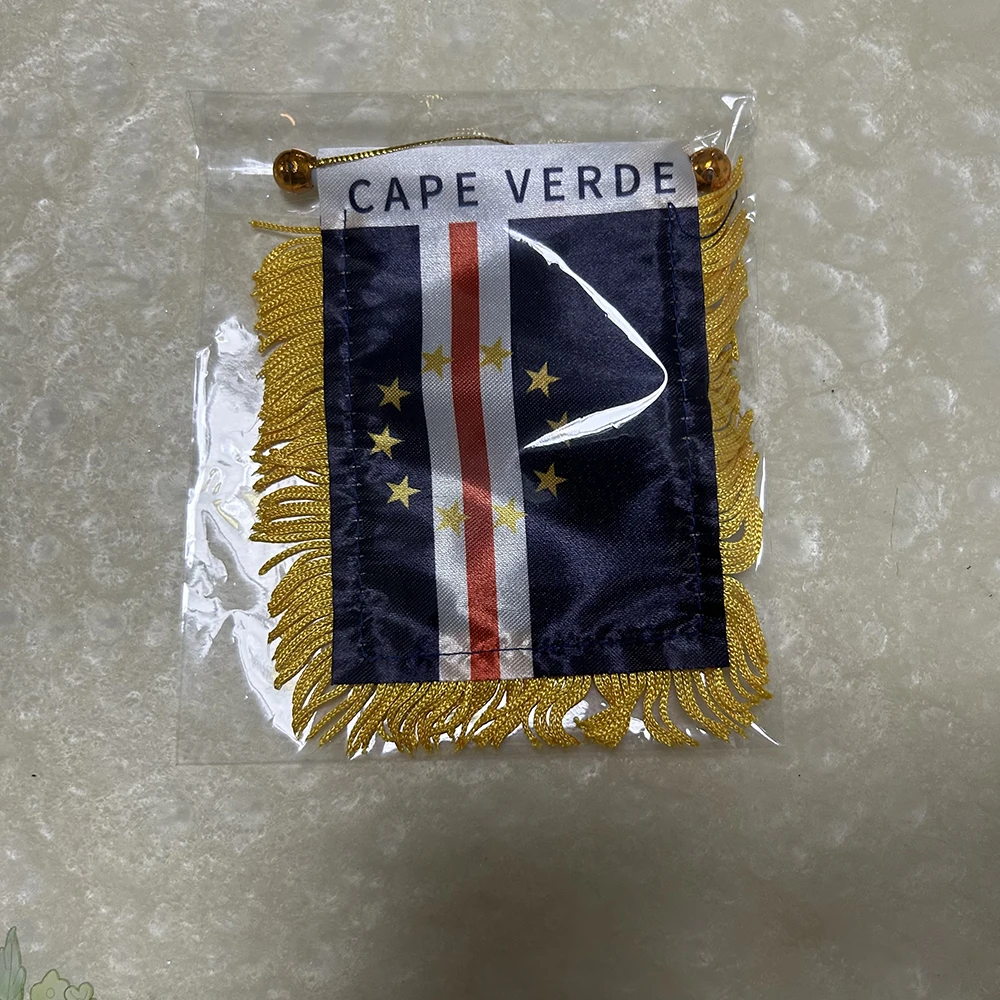 Bandera de Cabo Verde para ventana de coche, doble cara - imagen 3