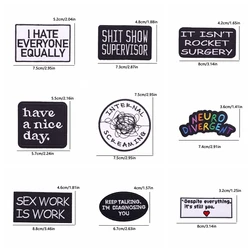 Parche termoadhesivo bordado letras y frases positivas para ropa
