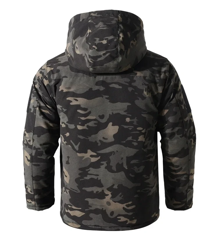 Chaqueta táctica de invierno camuflaje térmica con capucha