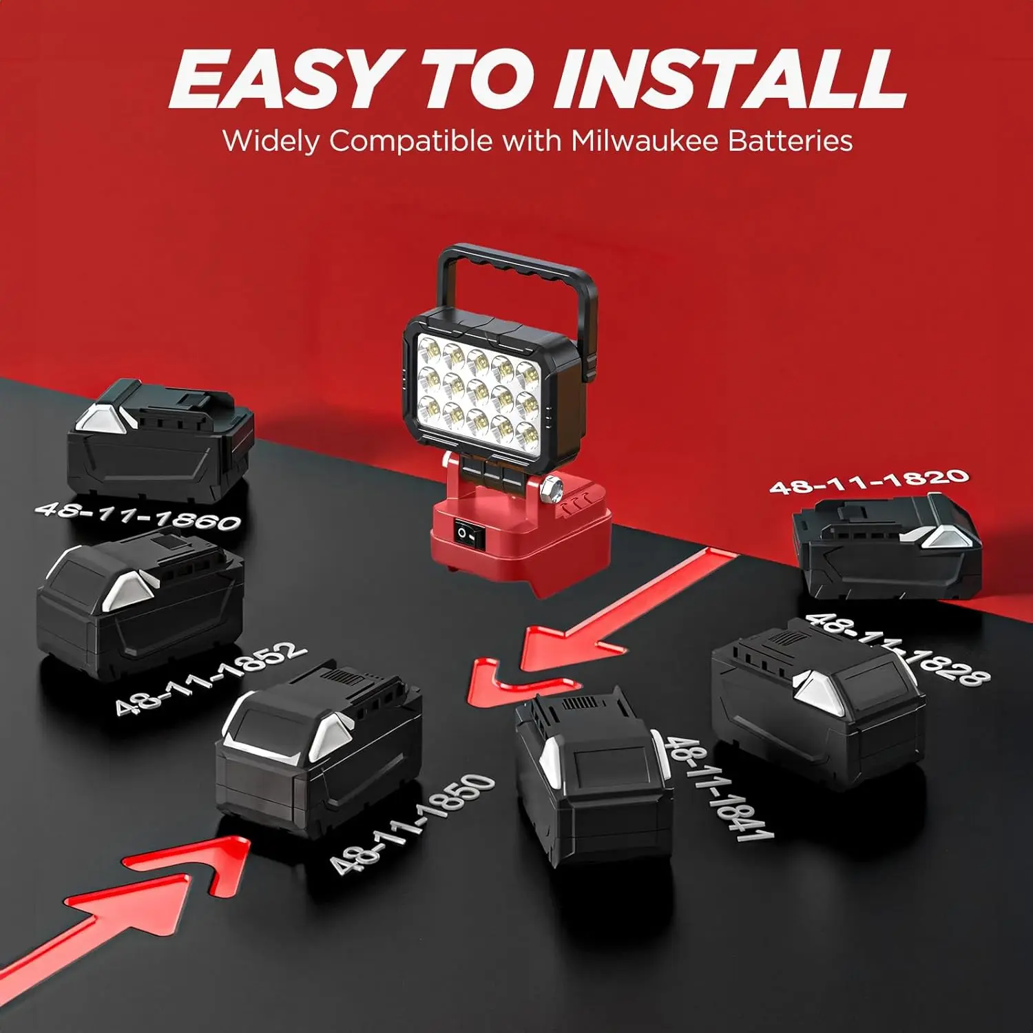 Lámpara de Trabajo LED Ajustable Inalámbrica con USB - Milwaukee - imagen 2