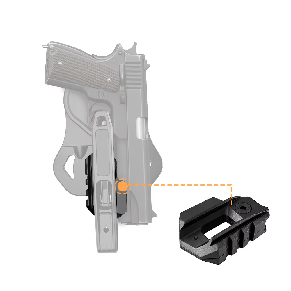 Adaptador de montaje táctico para riel Picatinny en funda QD - imagen 2