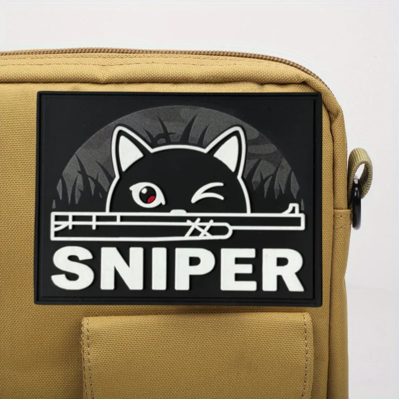 Parche táctico PVC SNIPER Gato Negro con velcro gancho-bucle - imagen 5