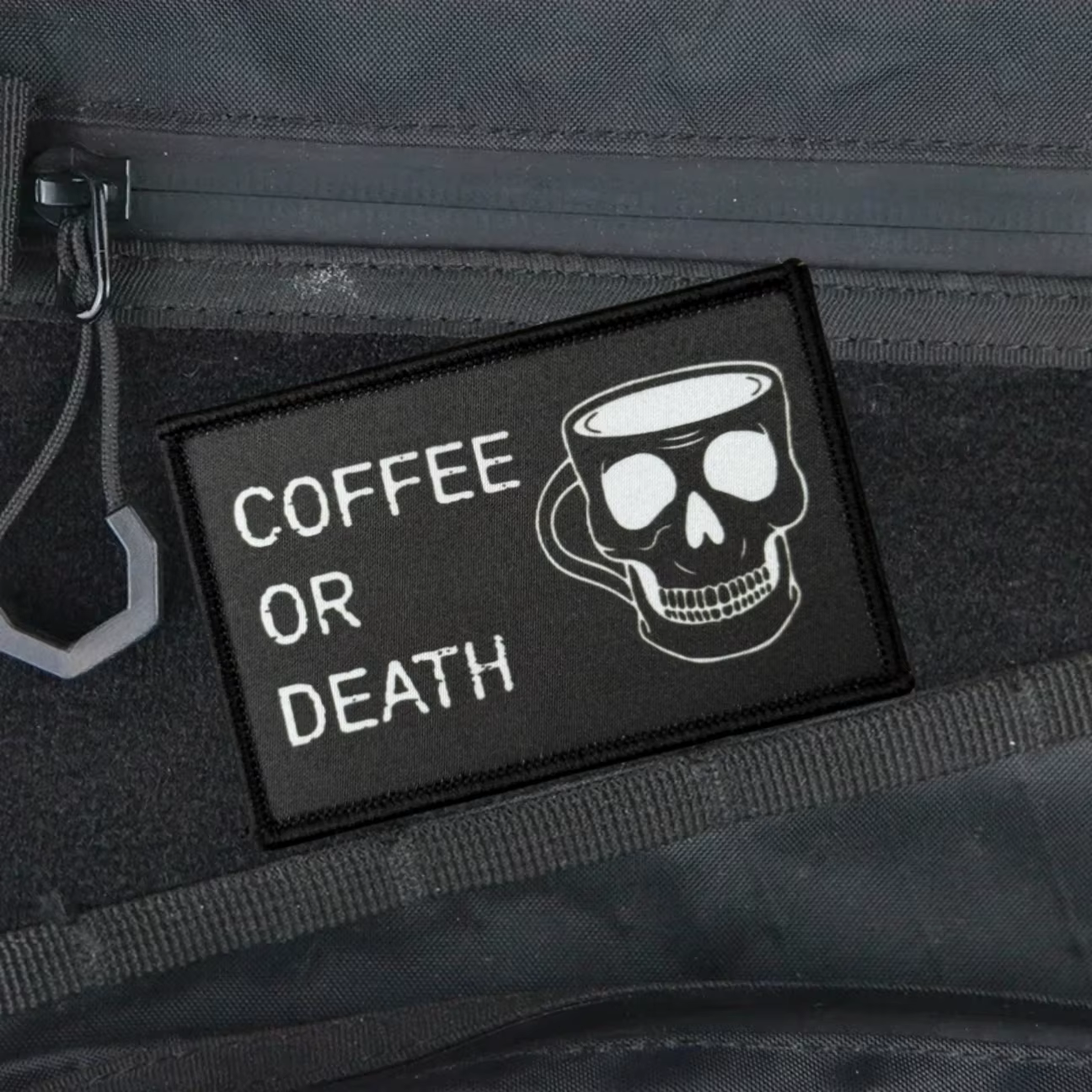 Parche táctico Café o Muerte gancho bucle ropa mochila - imagen 4