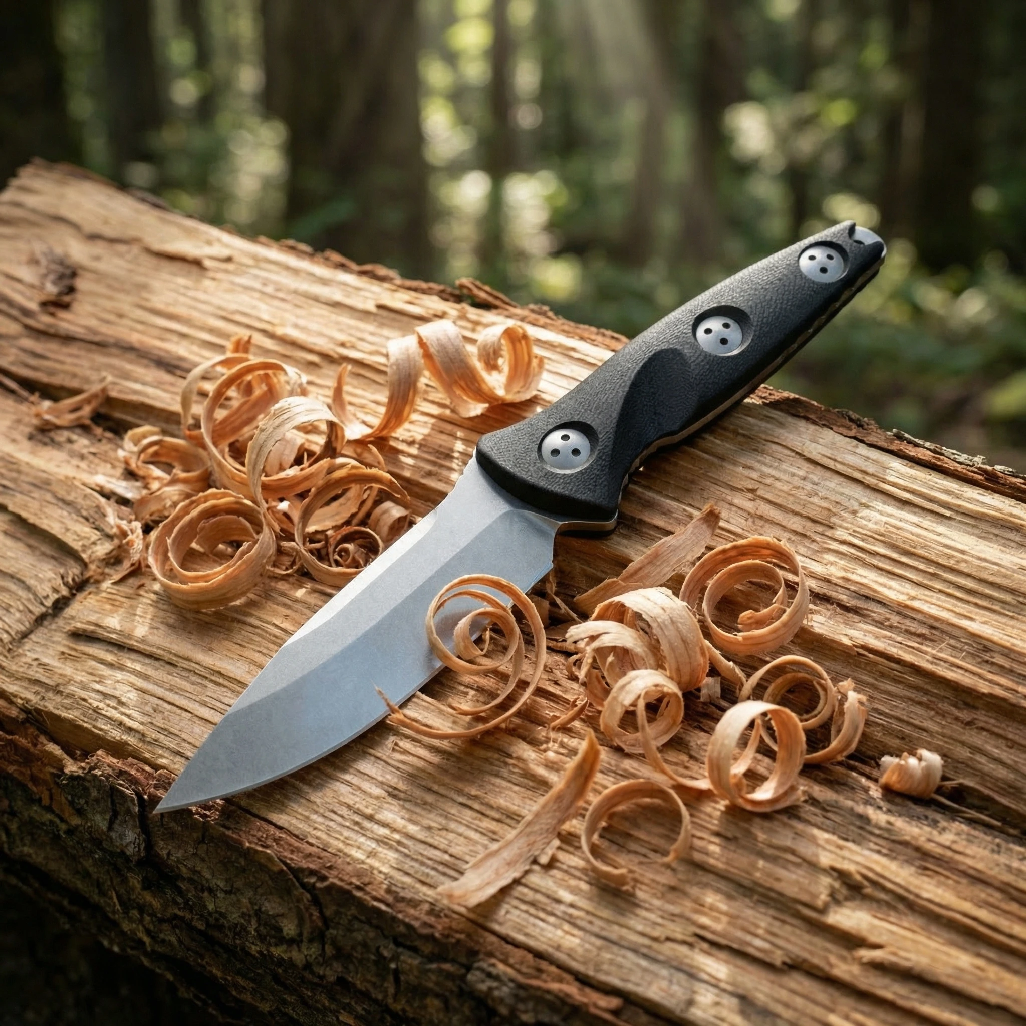 Cuchillo de hoja fija para exterior con funda resistente camping - imagen 3