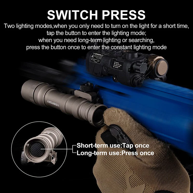 Tapa trasera linterna táctica de aleación compatible MODLITE/SUREFIRE - imagen 3