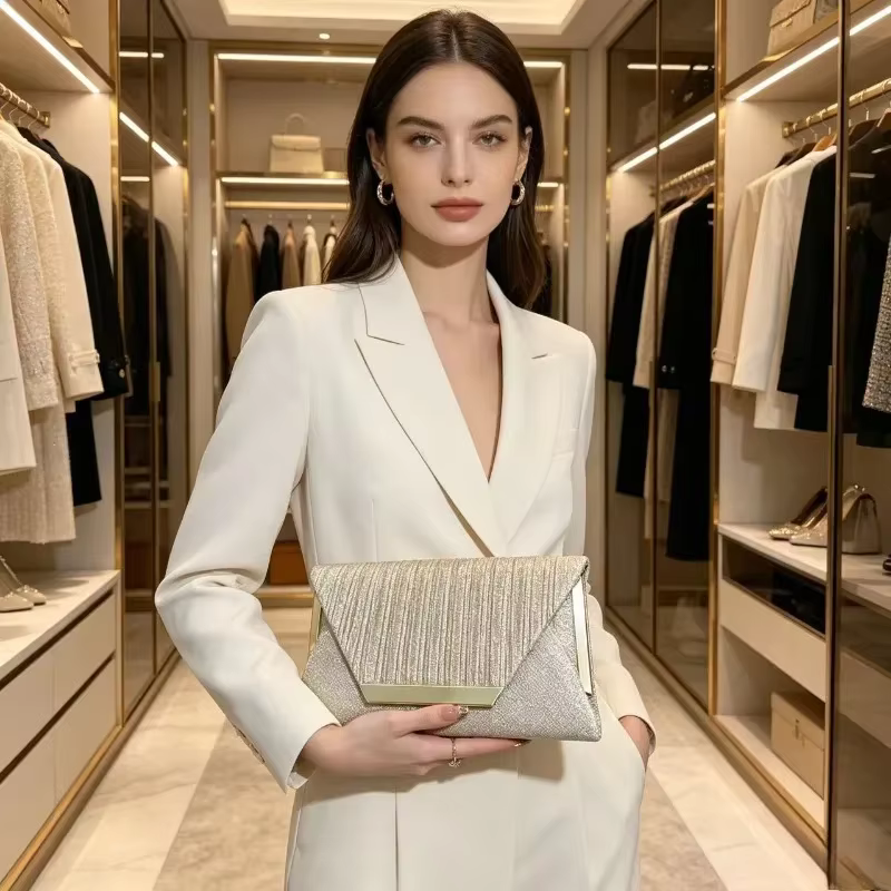 Bolso de hombro táctico estilo clutch elegante moderno