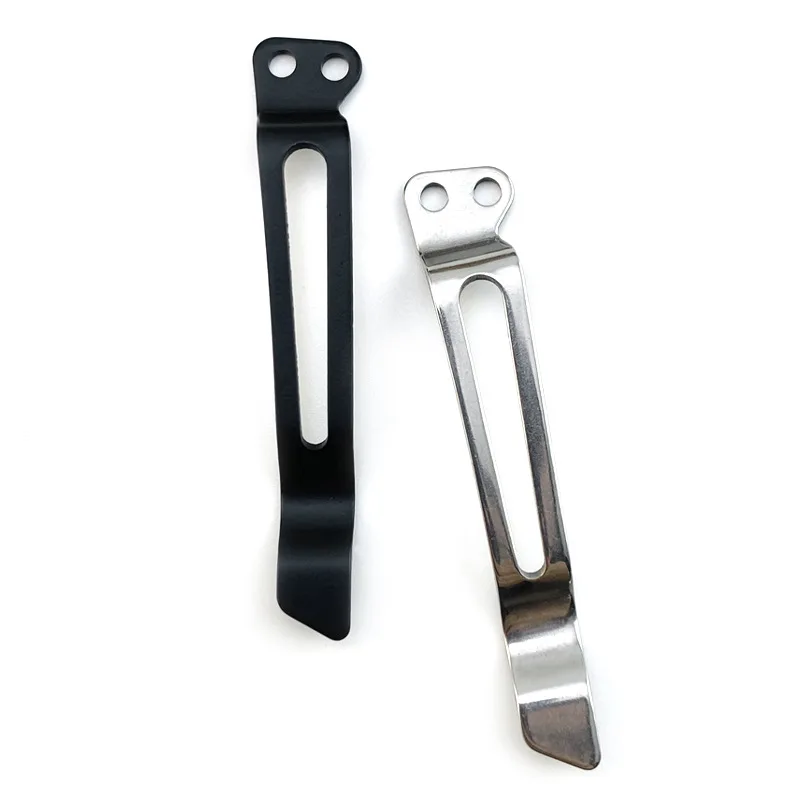 Cuchillo táctico con acero damasco y clip de bolsillo negro/blanco