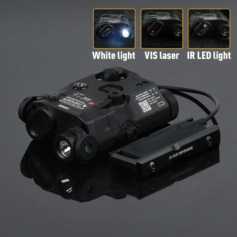 WADSN PEQ-15 linterna láser táctica IR rojo-verde-azul riel 20 mm - imagen 2